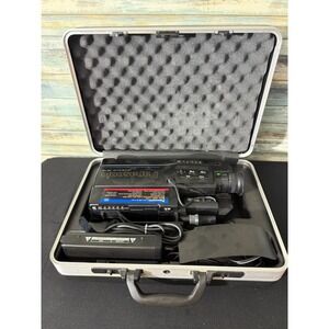 Panasonic OmniMovie VHS Camcorder PV-420 Black w/ Case Battery & Charger